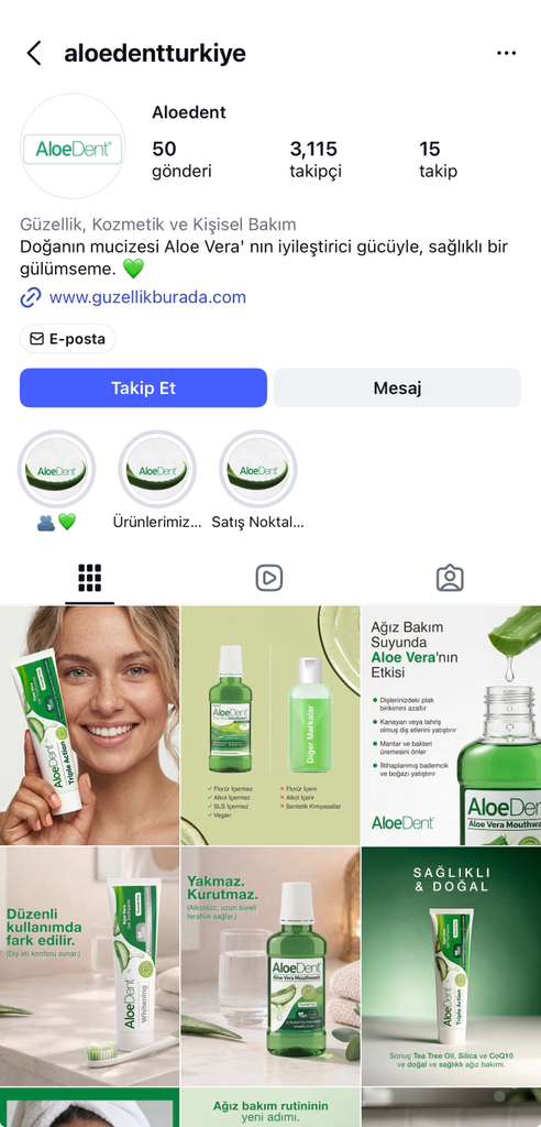 AloeDent Instagram