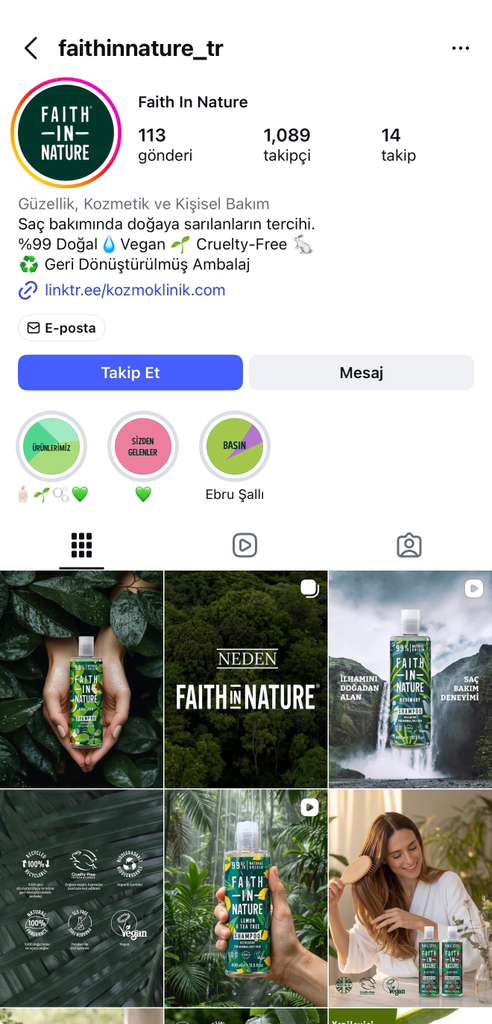 Faith in Nature Instagram