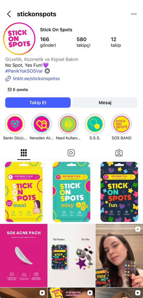 Stick on Spots Instagram
